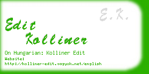 edit kolliner business card